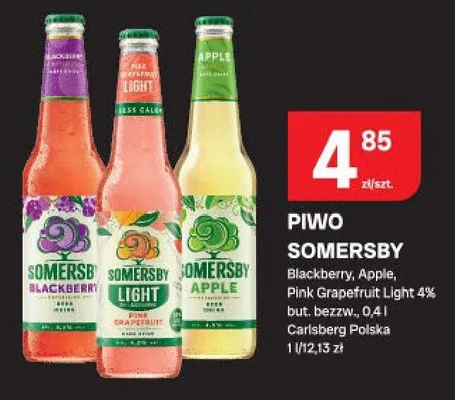 Piwo Somersby Blackberry promocja w Chorten