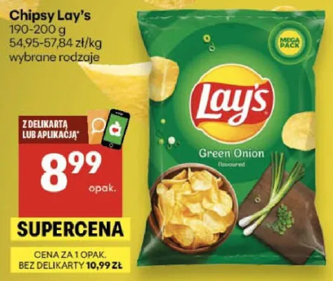 Chipsy Green Onion promocja w Delikatesy Centrum