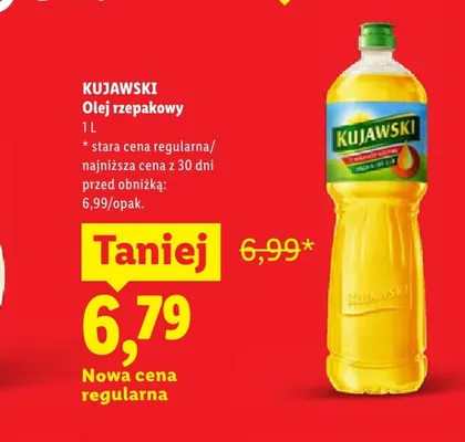 Olej rzepakowy Kujawski promocja w Lidl
