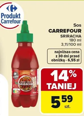 Sos Carrefour sriracha promocja w Carrefour Market