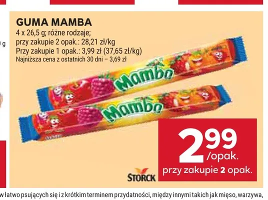 Guma Mamba 4-pak promocja w Stokrotka