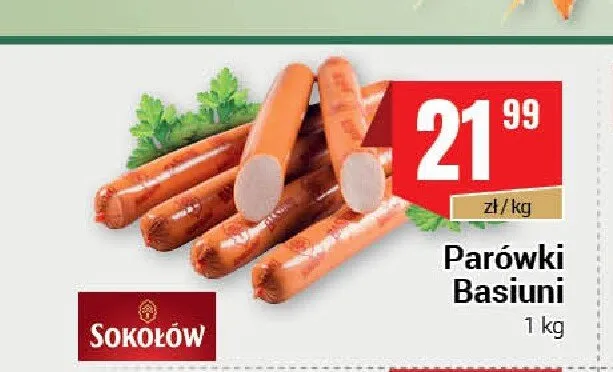 Parówki Basiuni Sokołów promocja w Premium Nasz Sklep