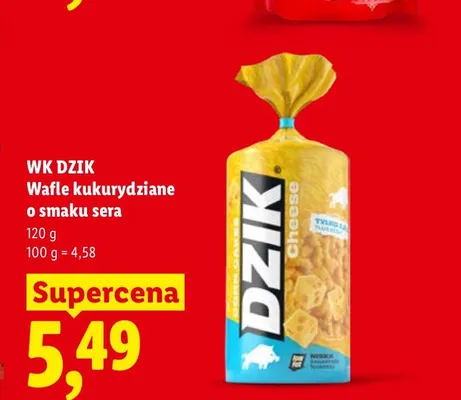 Wafle kukurydziane o smaku sera WK Dzik promocja w Lidl