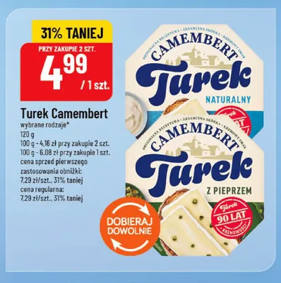 Ser Camembert Turek naturalny promocja w POLOmarket