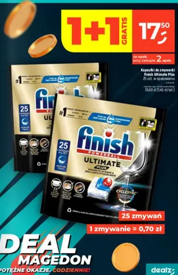 Kapsułki do zmywarki Ultimate Plus 25 szt. w opakowaniu promocja w Dealz