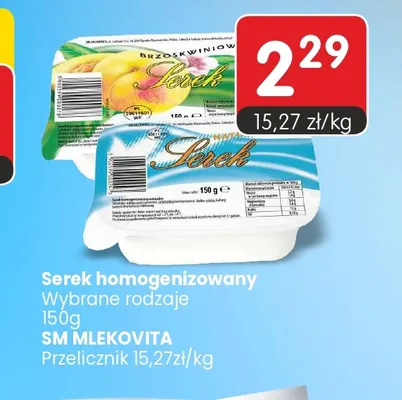 Serek homogenizowany Mlekovita promocja w Market Point