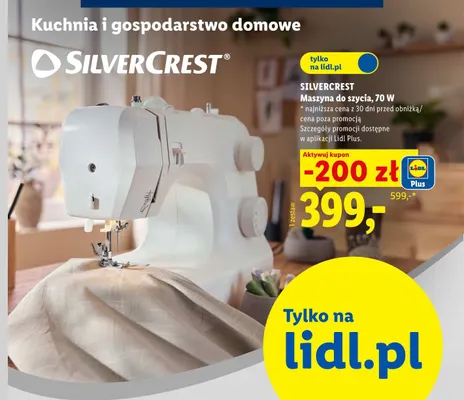 Maszyna do szycia Silvercrest promocja w Lidl