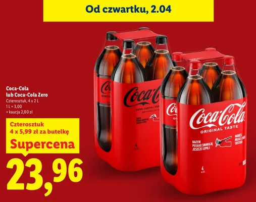 Napój Coca-cola lime zero promocja w Lidl