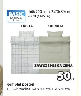 Komplet pościeli Crista promocja w Jysk
