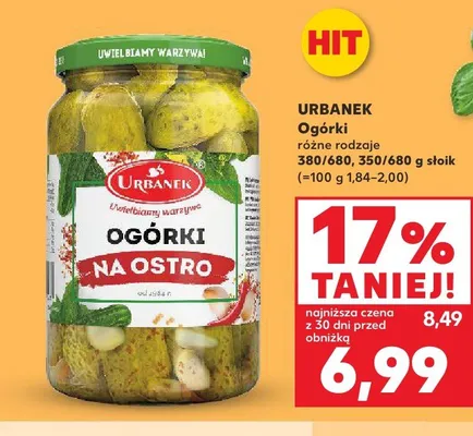 Ogórki na ostro Urbanek promocja w Kaufland