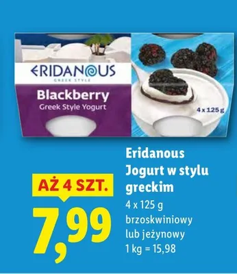 Jogurt w stylu greckim Eridanous promocja w Lidl