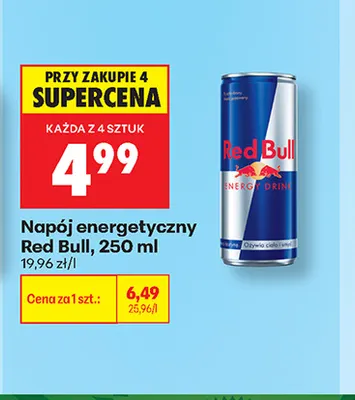 Napój energetyczny Red Bull promocja w Biedronka