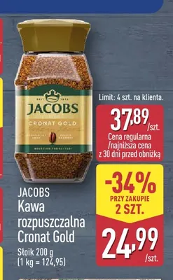 Kawa rozpuszczalna Cronat Gold Jacobs promocja w Aldi
