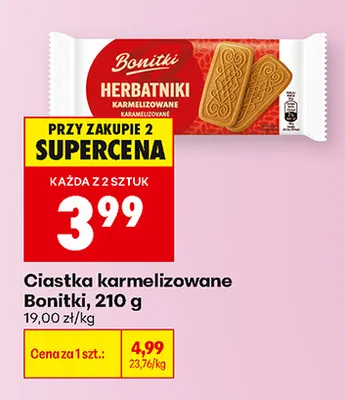 Ciastka karmelizowane Bonitki promocja w Biedronka