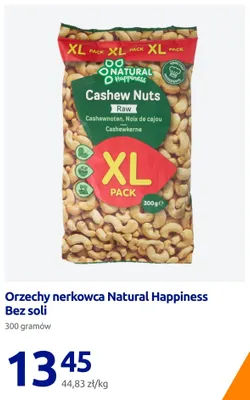 Orzechy nerkowca Natural Happiness bez soli promocja w Action