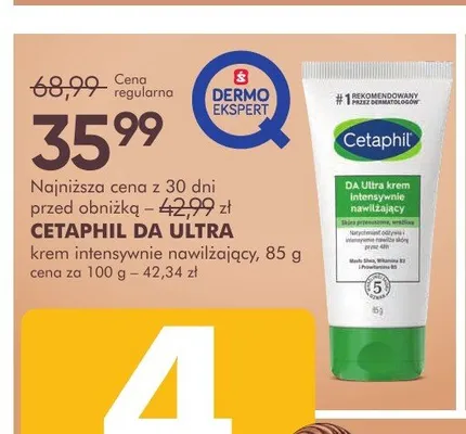 Krem intensywnie nawilżający Cetaphil DA Ultra promocja w Super-Pharm