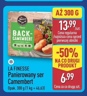 Panierowany ser camembert La Finesse promocja w Aldi