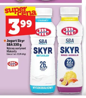 Jogurt Skyr SBA Naturalny Mlekovita promocja w TOPAZ