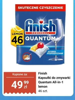 Kapsułki do zmywarki Finish Quantum All-in-1 lemon promocja w Biedronka
