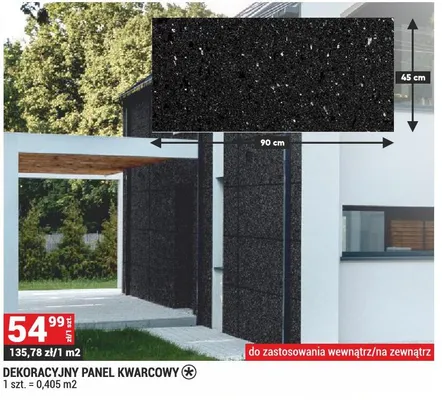 Dekoracyjny panel kwarcowy promocja w Merkury Market