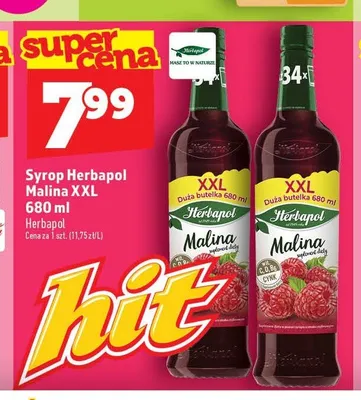 Syrop Herbapol Malina XXL promocja w TOPAZ