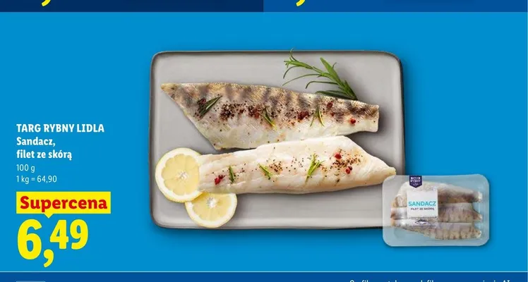Sandacz filet ze skórą Targ Rybny Lidla promocja w Lidl
