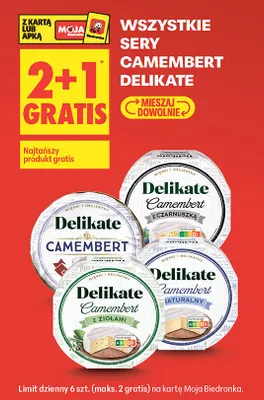 Ser Camembert z czarnuszką Delikate promocja w Biedronka