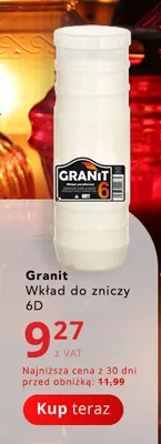 Wkład do zniczy 6D Granit promocja w Poczta Polska