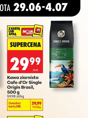 Kawa ziarnista Cafe d'Or Single Origin Brasil promocja w Biedronka