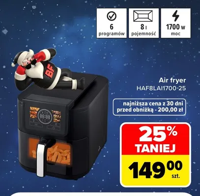 Air fryer HAF8LAI1700-25 8 l promocja w Carrefour