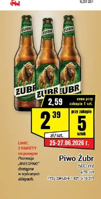 Piwo Żubr promocja w Premium Nasz Sklep