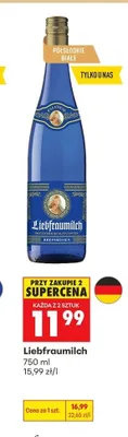 Wino półsłodkie białe Palatium Liebfraumilch promocja w Biedronka