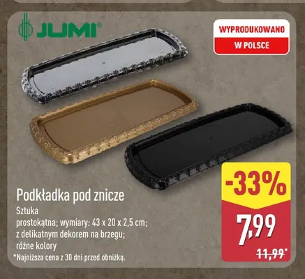 Podkładka pod znicze Jumi promocja w Aldi