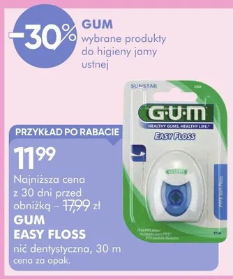 Nić dentystyczna gum easy floss promocja w Super-Pharm