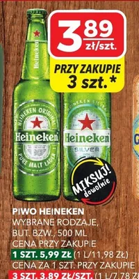 Piwo Heineken wybrane rodzaje but. bzw. promocja w Top Market