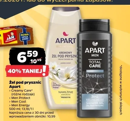 Żel pod prysznic Apart Men Energy promocja w Netto