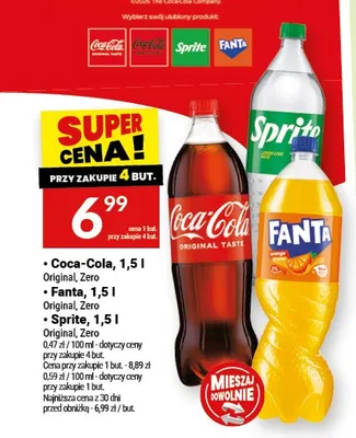 Napój gazowany Sprite Zero 1,5 l promocja w Twój Market
