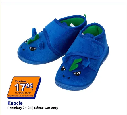 Kapcie dziecięce promocja w Action