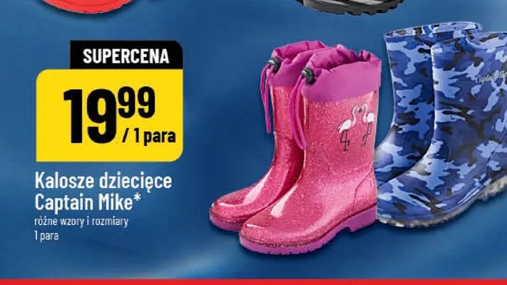 Kalosze dziecięce Captain Mike promocja w POLOmarket