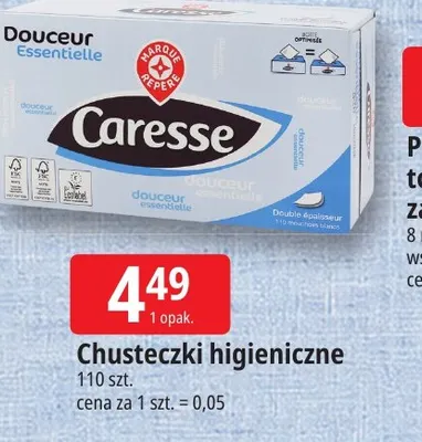 Chusteczki higieniczne Caresse promocja w Leclerc