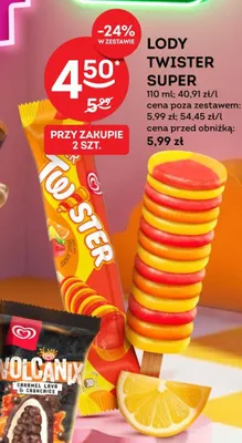Lody TWISTER SUPER promocja w Żabka