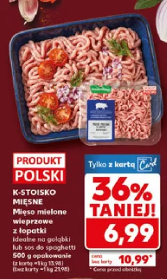 Mięso mielone wieprzowe z łopatki promocja w Kaufland
