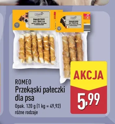 Przekąski pałeczki dla psa Romeo promocja w Aldi