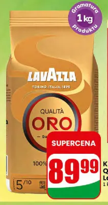 Kawa ziarnista Qualità Oro LavAzza promocja w Dino