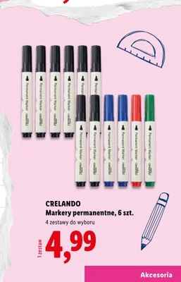 Markery permanentne Crelando 6-pak promocja w Lidl
