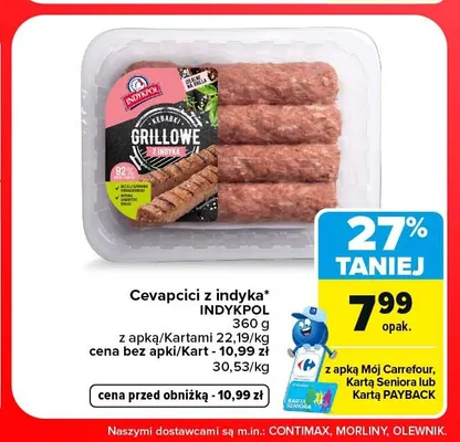 Cevapcici z indyka Indykpol promocja w Carrefour