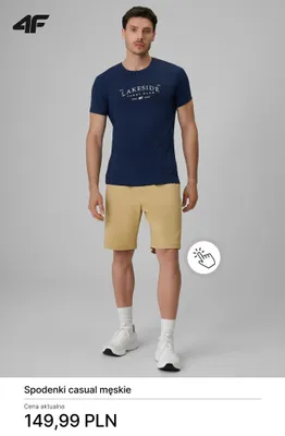 Spodenki casual męskie 4F promocja w 4F