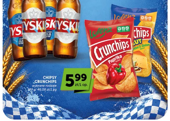 Chipsy Crunchips X-Cut Cheese & Onion Lorenz promocja w ABC