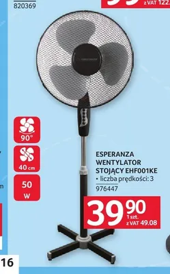 Wentylator stojący Esperanza EHF001KE promocja w Selgros