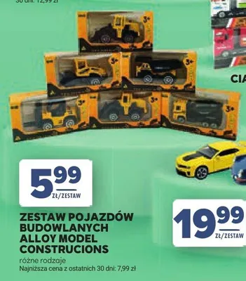 Zestaw pojazdów budowlanych Alloy Model Construcions promocja w Stokrotka